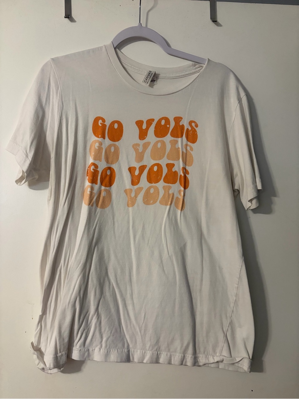 Go Vols Short Sleeve Graphic Tee - White with Orange Print